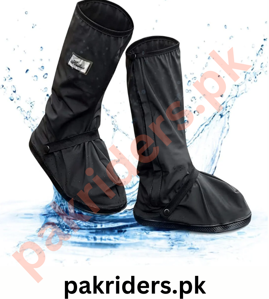 54 Waterproof Motorcycle Shoe Covers – Reusable Rain & Snow Boot Protection (1 Pair, Black) - Image 1