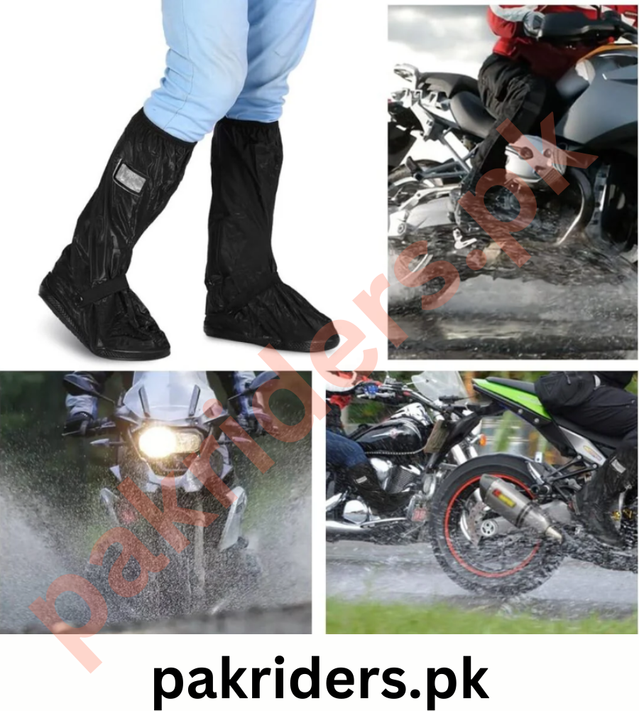 55 Waterproof Motorcycle Shoe Covers – Reusable Rain & Snow Boot Protection (1 Pair, Black) - Image 2