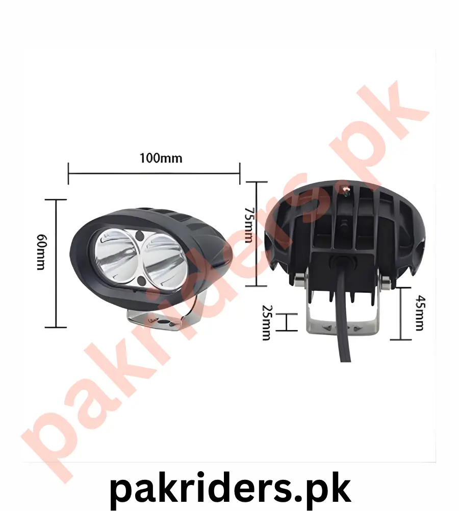 139 (40W) Oval Projector Fog Light – LED Auxiliary Spot Light for Bullet, Off-Road & Universal Bikes - Image 2